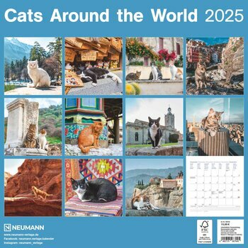 Calendrier 2025 Chats Autour du Monde