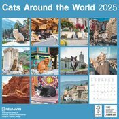 Calendrier Mural 2025 Chats Autour du Monde