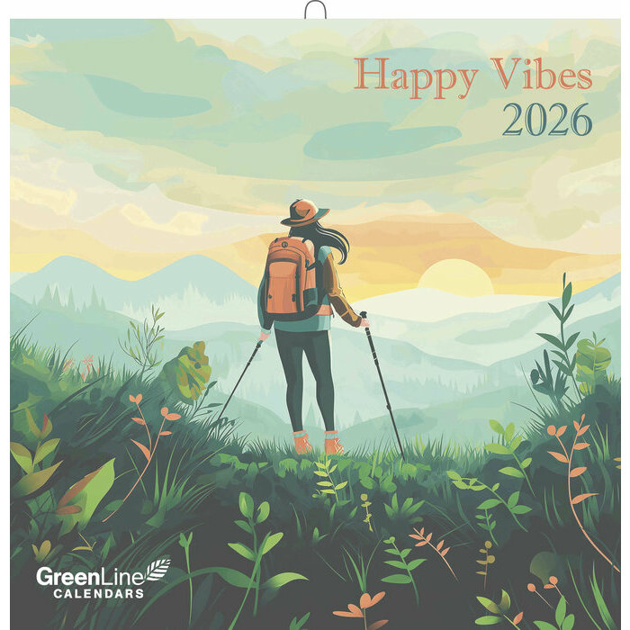 Calendrier Mural 2025 Eco Responsable Happy Vibes