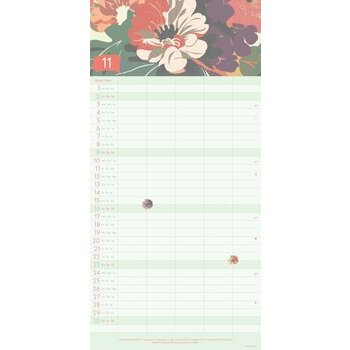 Calendrier Familial 2025 Eco-responsable Floral