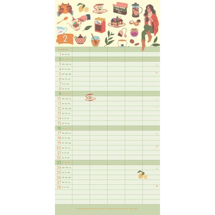Calendrier Familial Eco-responsable Happy Vibes