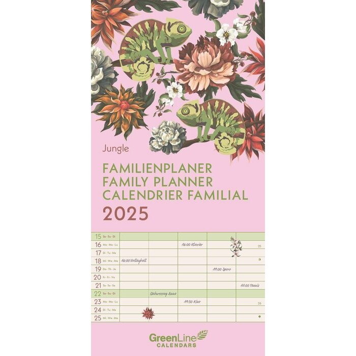 Calendrier Familial 2025 Eco-responsable Jungle Caméléon