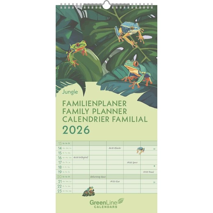 Calendrier Familial 2025 Eco-responsable Jungle Camlon