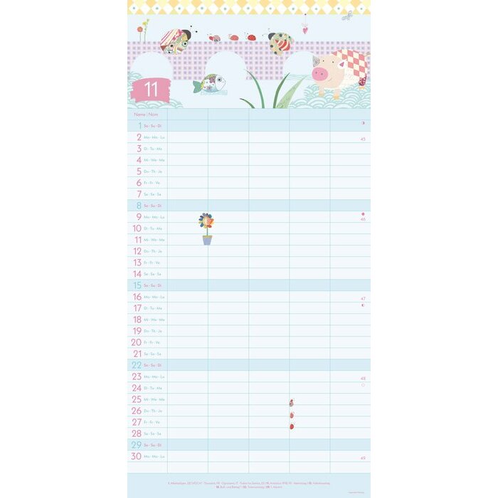 Calendrier Familial 2025 Eco-responsable Turnowsky
