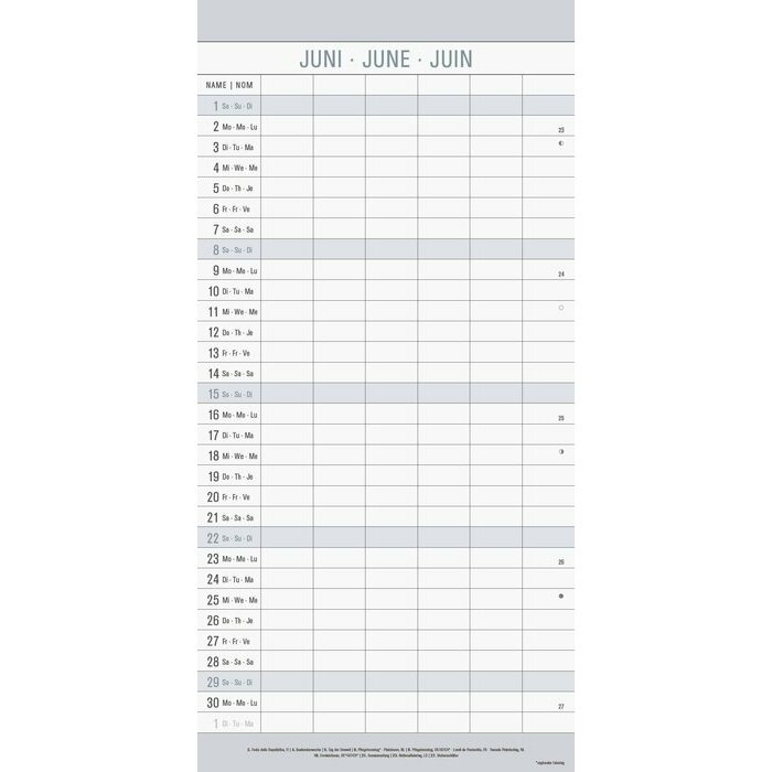 Calendrier Familial 2025 Eco-responsable Pastel