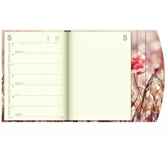 Agenda Magntique 2025 Fleurs Coquelicots