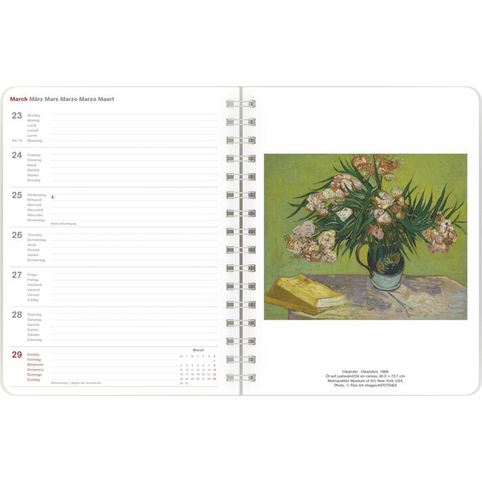 Agenda Spirale 2025 Vincent Van Gogh
