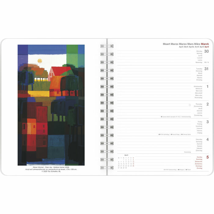 Agenda papier Spirale 2026 Ton Schulten