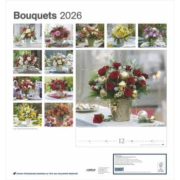 Maxi Calendrier Carré 2025 Bouquets de Fleurs