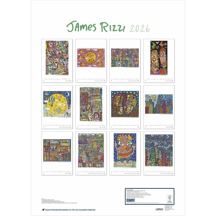 Maxi Calendrier Art 2025 James Rizzi