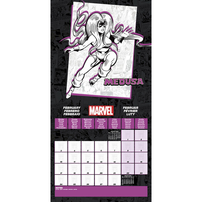 Calendrier 2025 Marvel 