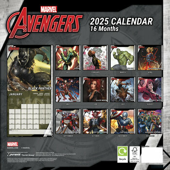 Calendrier 2025 Marvel Avengers