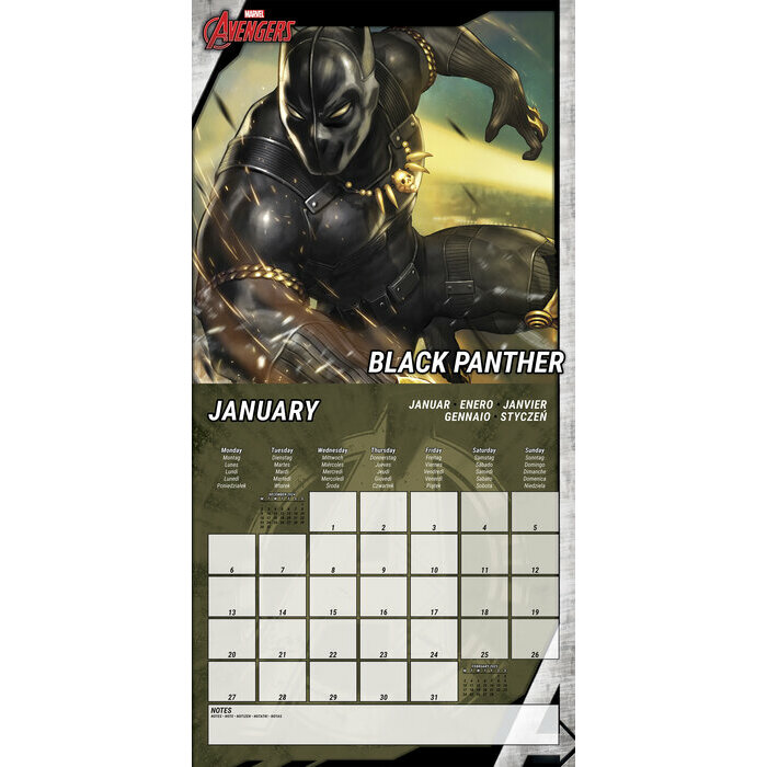 Calendrier Hulk 2025 Marvel Avengers