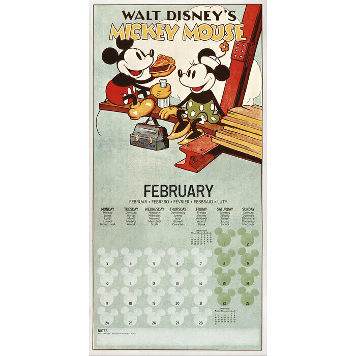 Calendrier 2025 Mickey Mouse Rtro