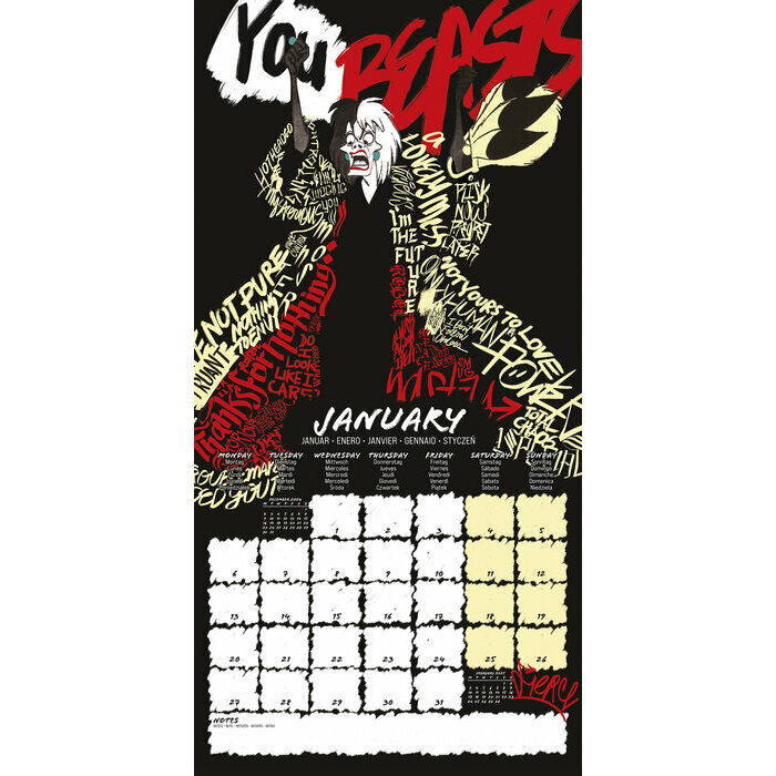 Calendrier 2025 Disney Cruella