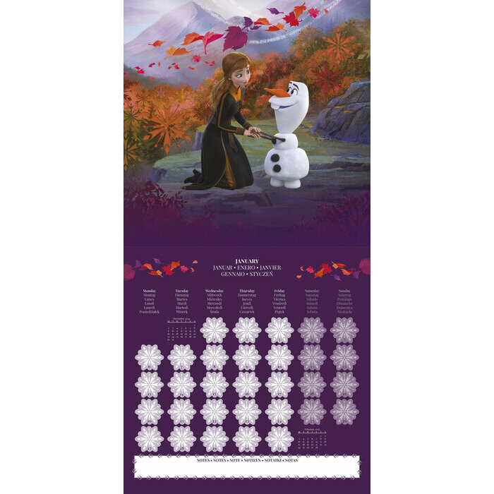 Calendrier 2025 Disney Olaf Elsa