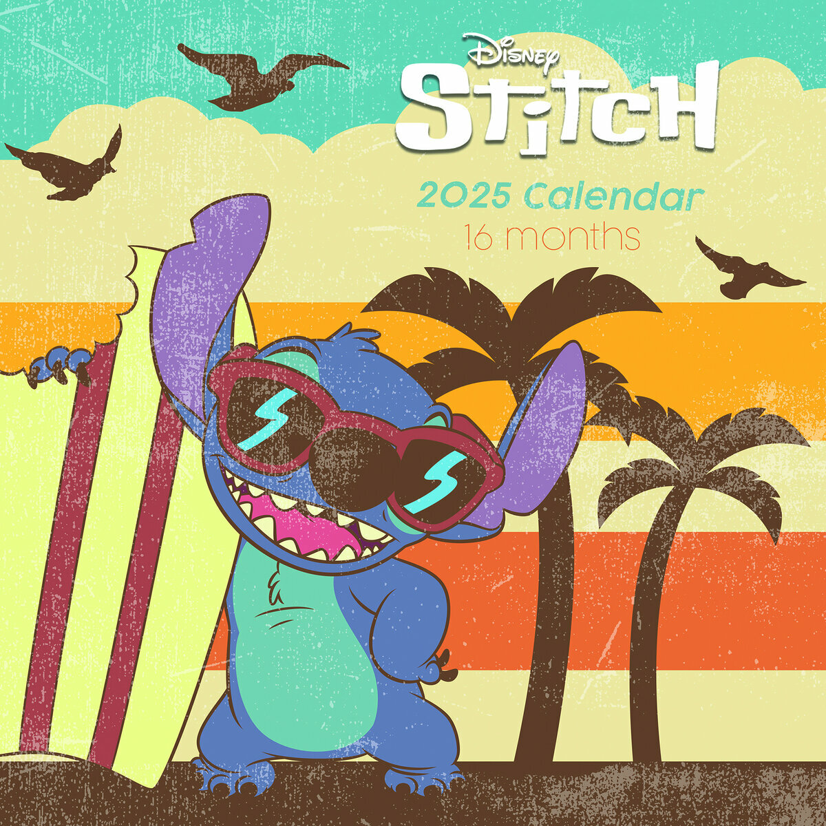 Calendrier Mural 2025 Disney Lilo et Stitch OhanaFormat 30x60cm Ouvert