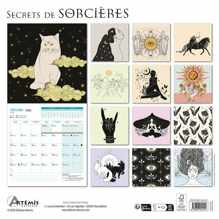 Calendrier 2026 Secrets de Sorcière