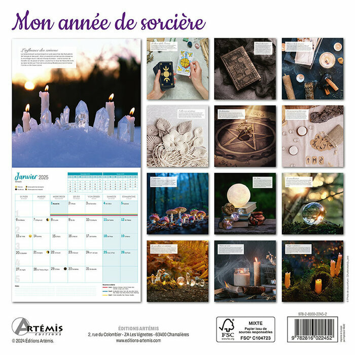 Calendrier Mural 2025 Mon Année de Sorcière