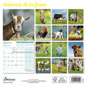 Calendrier Français 2025 Animaux de la Ferme