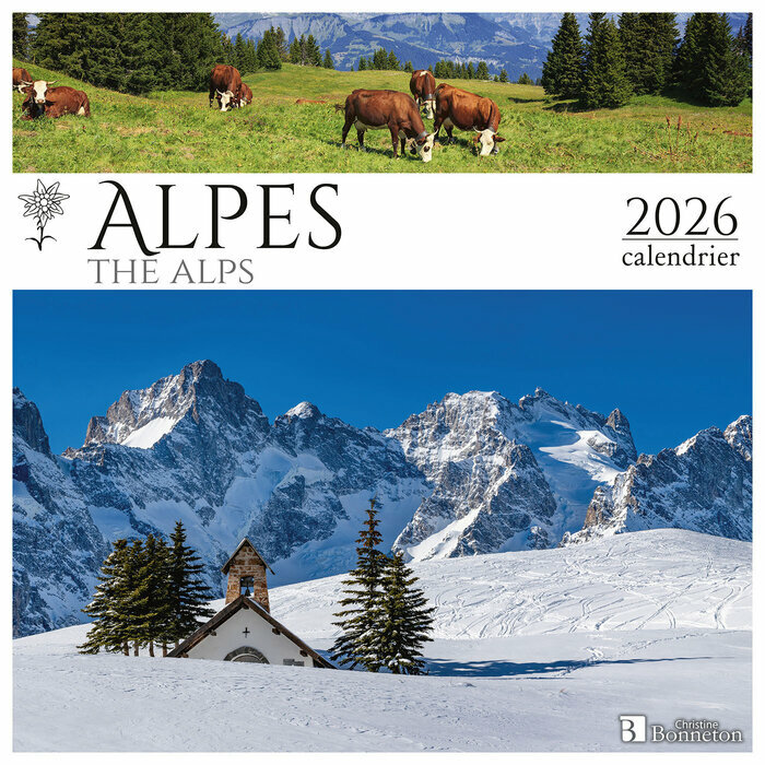 Calendrier Français 2026 Alpes Montagne
