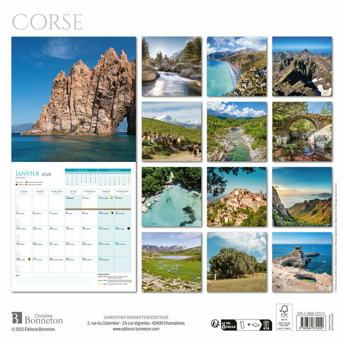 Calendrier Franais 2025 Corse
