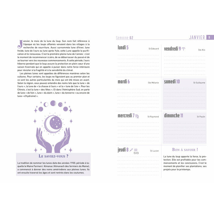 Agenda 2025 Lune Astrologie