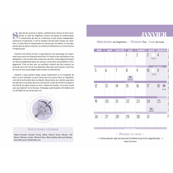 Agenda Franais 2026 Lune 