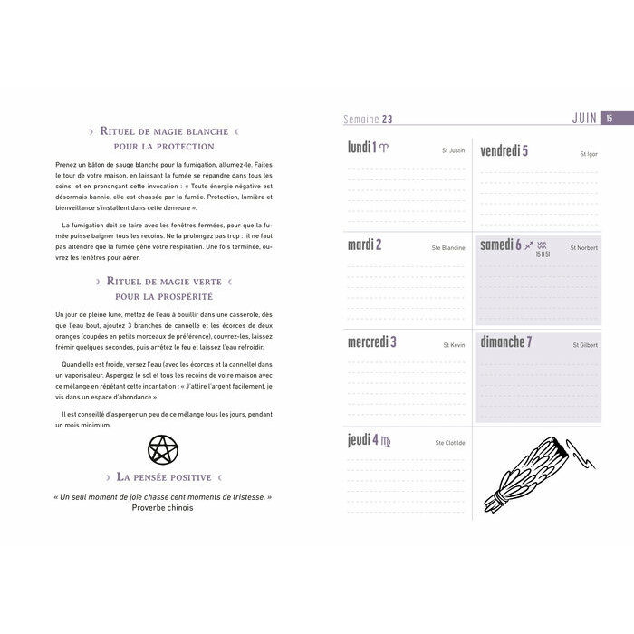 Agenda papier 2026 Sorcire et Rituels