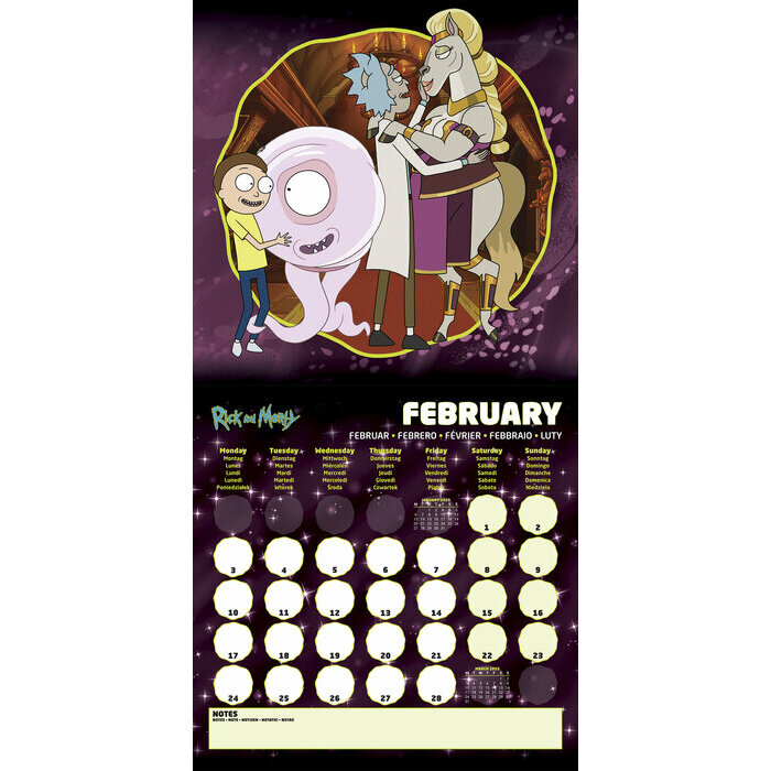 Calendrier 2025 Rick et Morty