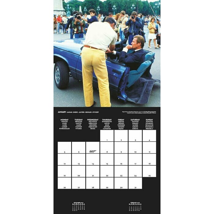 Calendrier 2026 James Bond 007 Calendrier Film 2026 James Bond 007