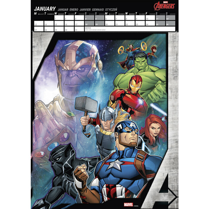 Calendrier A3 2025 Avengers