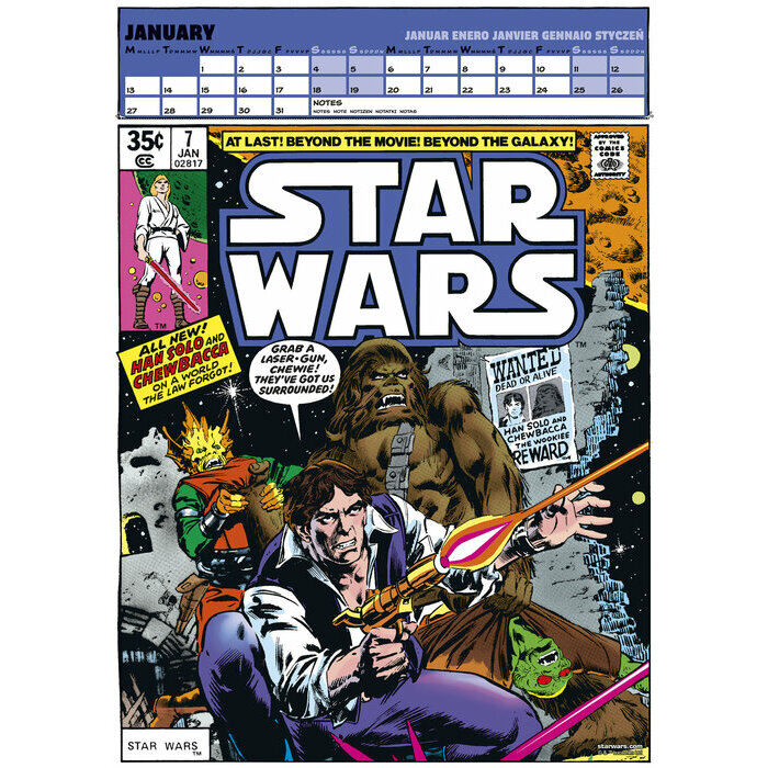Calendrier A3 2025 Star Wars Classique