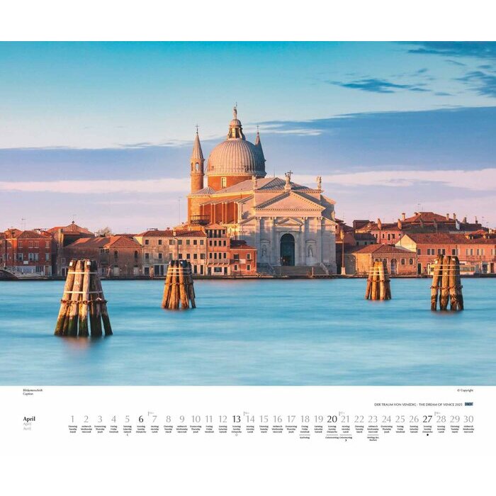 Maxi Calendrier 60x50cm 2025 Venise Le Rve Vnitien