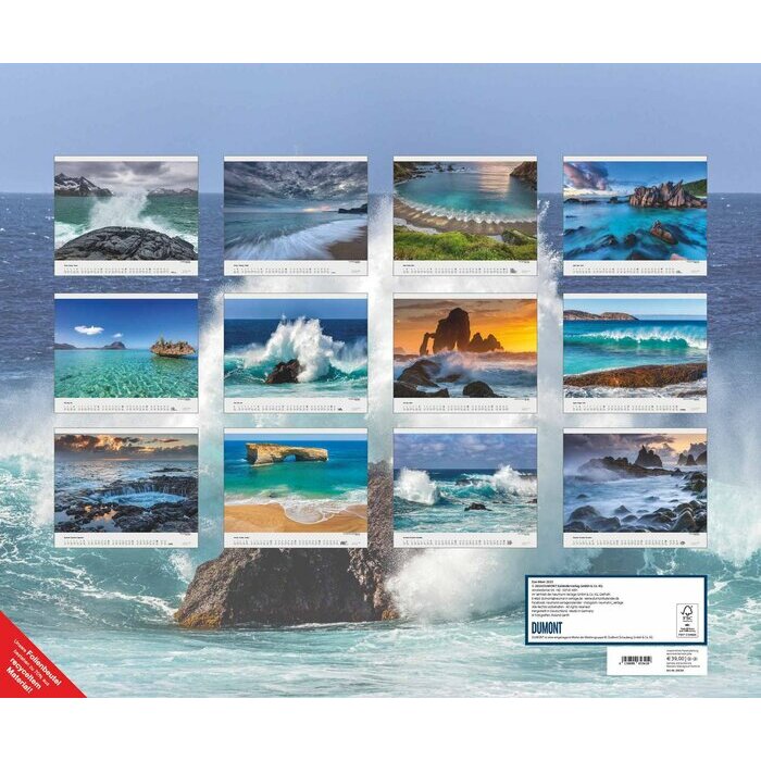 Maxi Calendrier Paysage 60x50cm 2025 La Mer Ocan