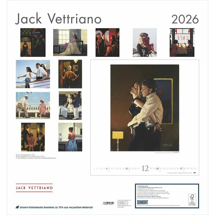 Maxi Calendrier Art 2025 Art Jack Vettriano