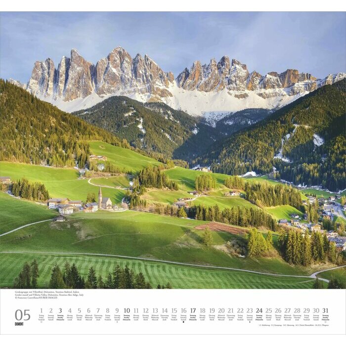 Maxi Calendrier 38x35.5cm 2026 Adorables Montagnes