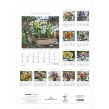 Calendrier Spirale 2025 Fleurs