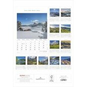 Calendrier Spirale 2025 Montagnes Alpes Chalet