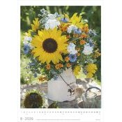 Calendrier A3 Spirale 2025 Bouquets Fleurs Champtres Tournesols