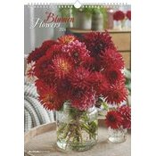 Calendrier Papier A3 Spirale 2025 Bouquets Fleurs Champtres