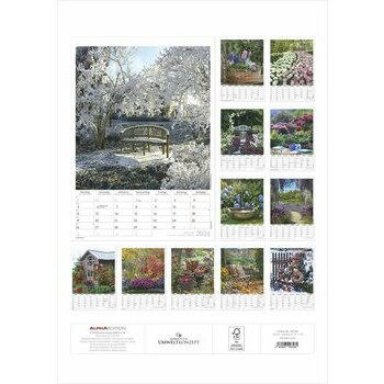 Calendrier A3 Spirale 2025 Beaux Jardins