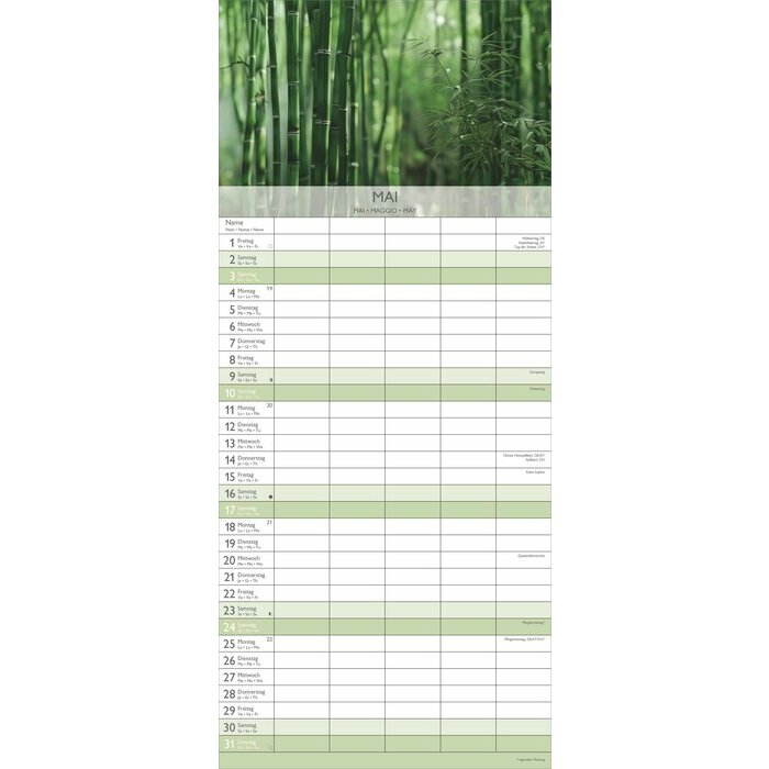 Calendrier Familial 2025 Zen Lotus