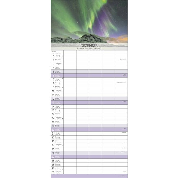 Calendrier Mural Familial 2025 Iles de Rve