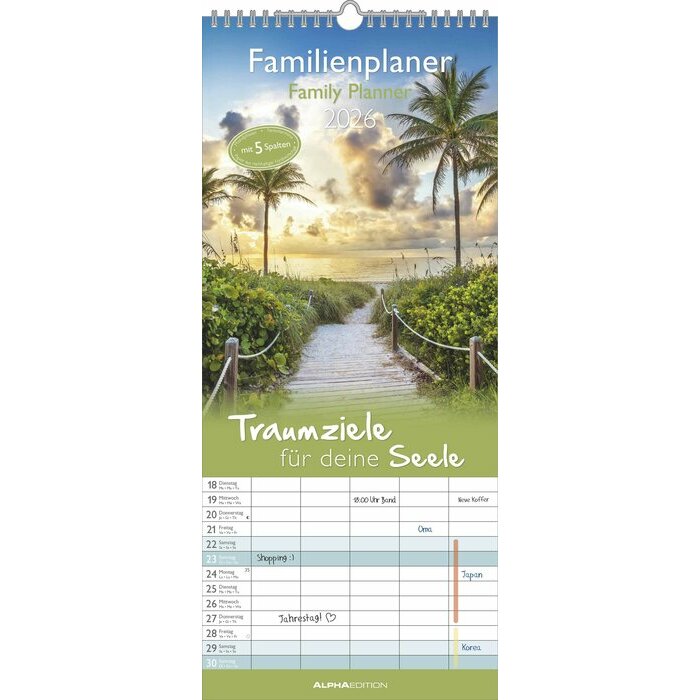 Calendrier Papier  Familial 2025 Iles de Rve