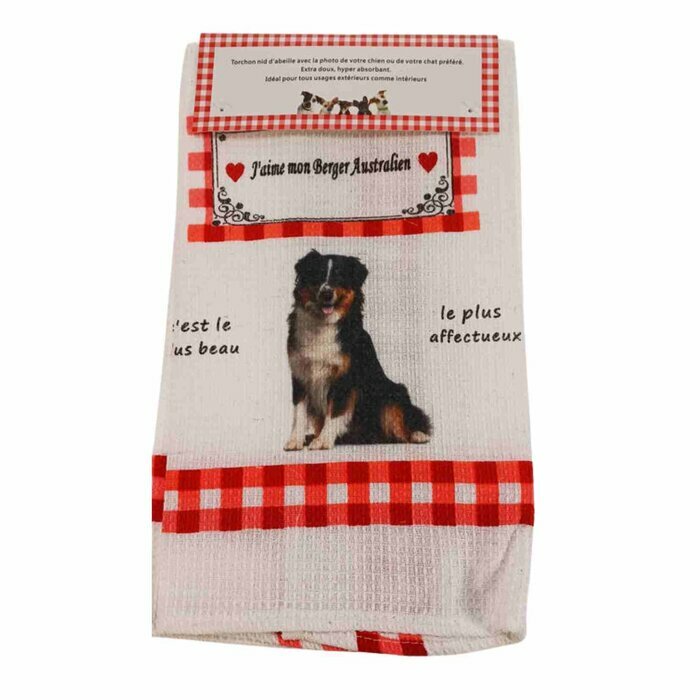 Torchon Nid d'Abeille Berger Australien