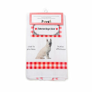 Torchon Nid d'Abeille Berger Blanc Suisse