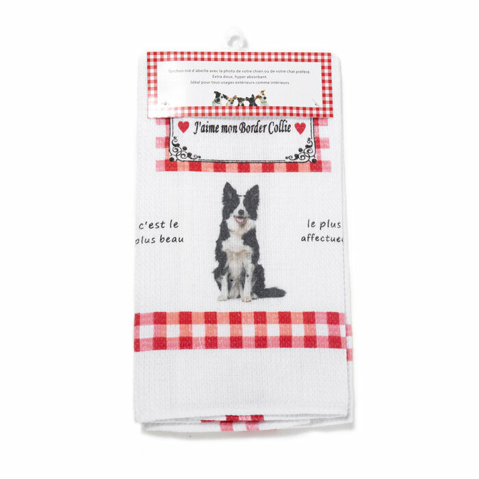 Torchon Nid d'Abeille Border Collie