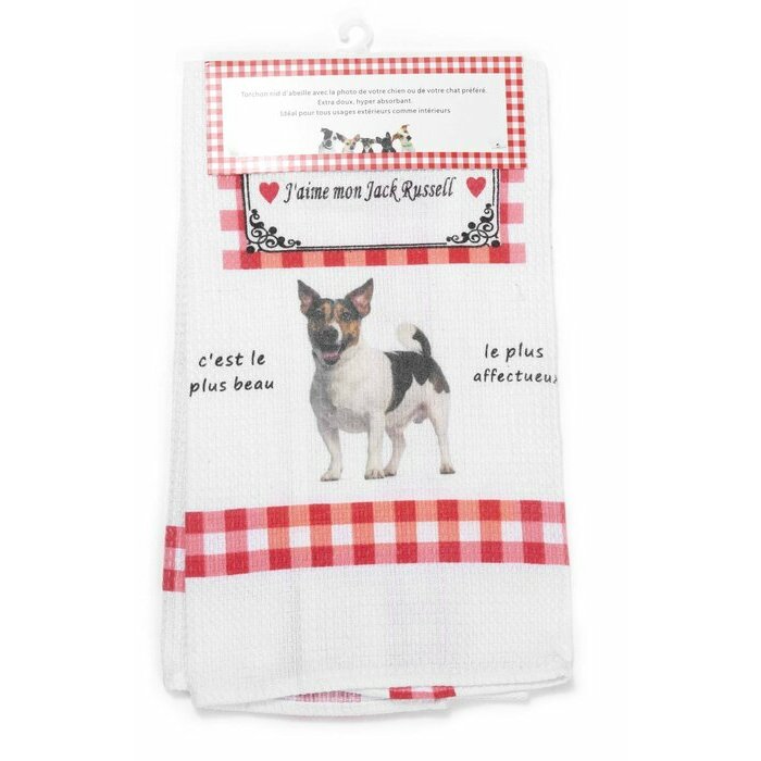 Torchon Nid d'Abeille Jack Russell Terrier