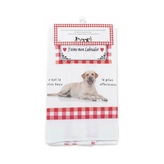 Torchon Nid d'Abeille Labrador Retriever Sable